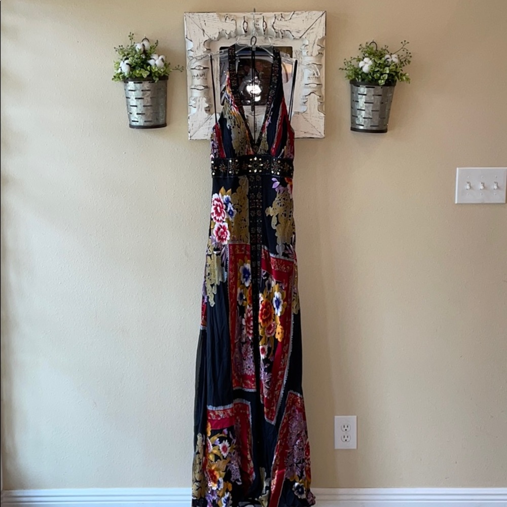 Sue Wong Vibrant Floral Maxi Dress